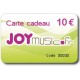 Carte cadeau Joymusic 10 euros