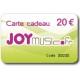 Carte cadeau Joymusic 20 euros